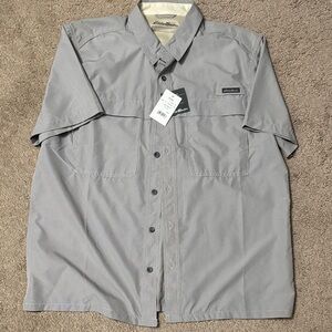 Eddie Bauer Gray Dress Shirt